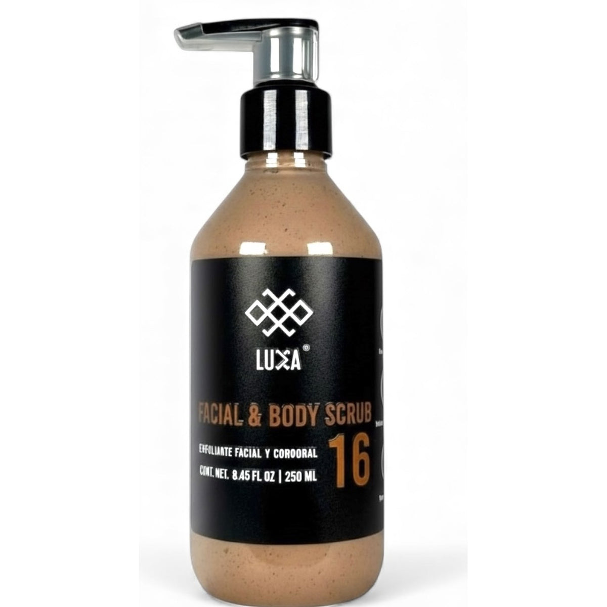Facial & Body Scrub LX16 · Exfoliante facial y corporal